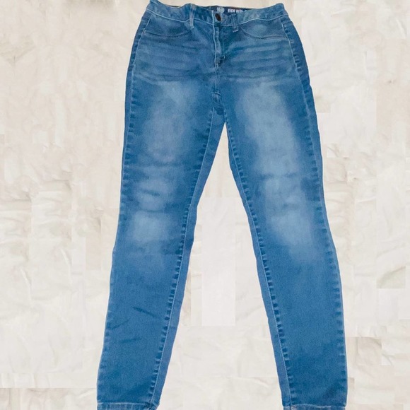 SO Faux Pocket Front High Rise Jegging Mid Wash 7 - Picture 2 of 5